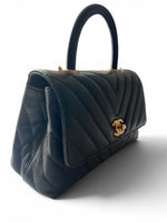 Load image into Gallery viewer, Chanel Coco Handle Mini, Black Caviar Leather Gold-tone Hardware
