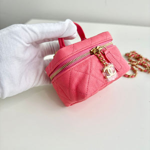 Chanel Micro Vanity Bag Pink Caviar Gold-Tone Hardware