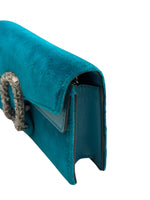 Load image into Gallery viewer, Gucci Dionysus Super Mini Peacock Velvet Crystal Embellished and Silver-tone Hardware
