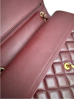 Load image into Gallery viewer, Chanel Timeless Classic Jumbo Burgundy Lambskin Gold-tone Hardware
