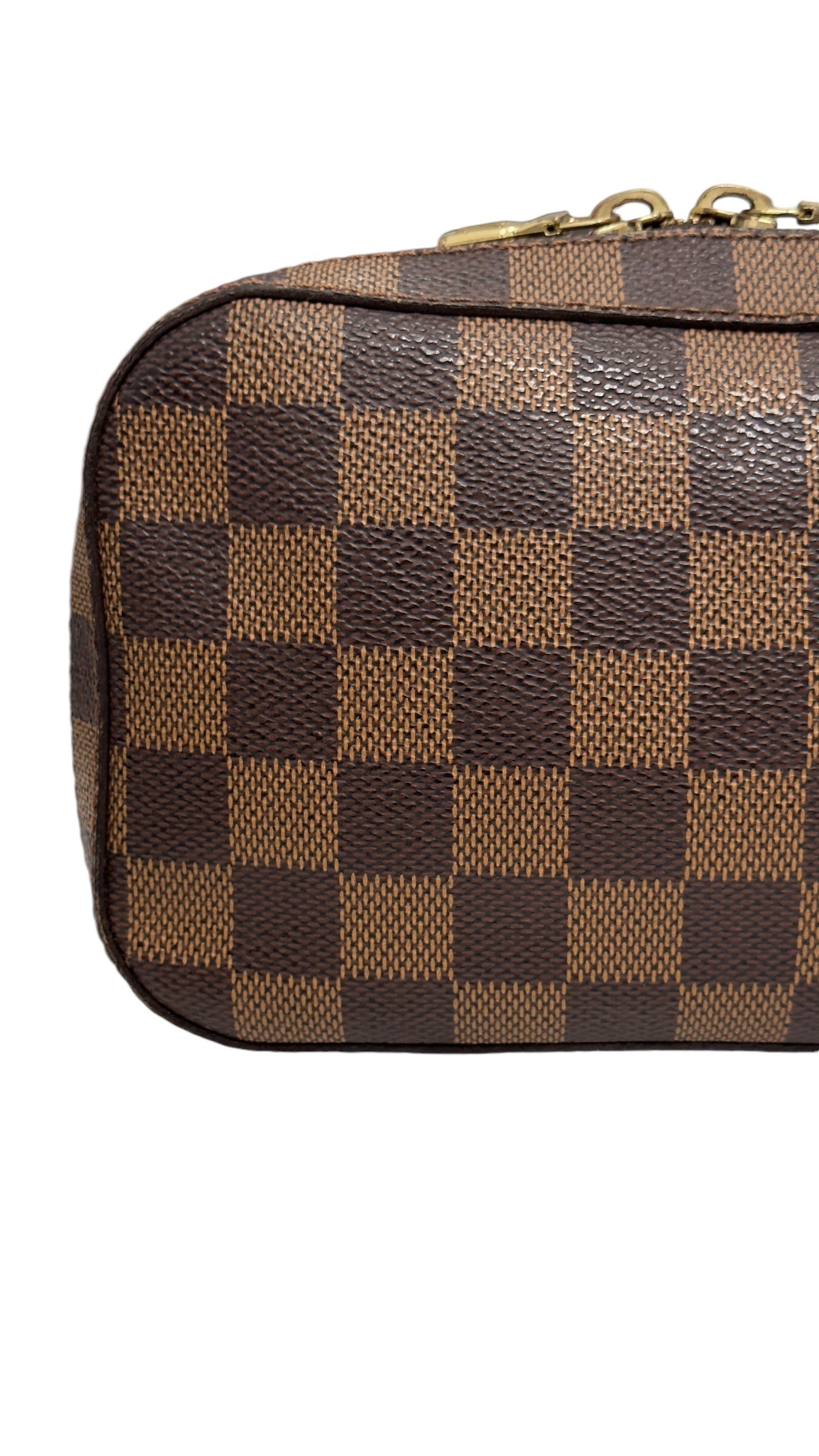 Louis Vuitton Geronimo Waist Bag Damier Ebene Gold-tone