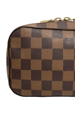 Load image into Gallery viewer, Louis Vuitton Geronimo Waist Bag Damier Ebene Gold-tone
