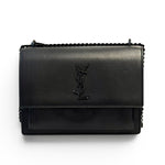 Load image into Gallery viewer, Saint Laurent Sunset Medium – All Black Calfskin Black Hardware
