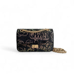 Charger l&#39;image dans la galerie, Chanel Classic 2.55 Reissue Mini Rectangle Single Flap, Metiers D’art Croc-Embossed Graffiti Calfskin, Gold-tone Hardware
