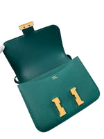 Load image into Gallery viewer, Hermes Constance 24	Malachite Epsom 24kt Gold-Plated Hardware Stamp A
