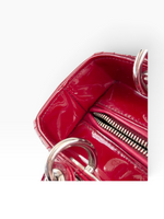 Charger l'image dans la galerie, Christian Dior Lady Dior Medium Red Patent Leather Silver-tone Hardware
