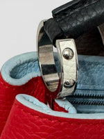 Load image into Gallery viewer, Louis Vuitton LV Capucine BB - Red, Blue, Taupe, Silver-tone Hardware
