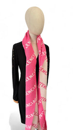 将图片加载到图库查看器，Balenciaga Allover Logo Wool Scarf
