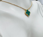 Load image into Gallery viewer, Van Cleef and Arpels VCA Vintage Alhambra 1 Motif Pendant and Necklace, Malachite Yellow Gold
