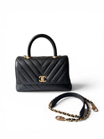 Load image into Gallery viewer, Chanel Coco Handle Mini, Black Caviar Leather Gold-tone Hardware
