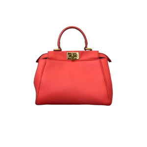 Fendi Mini Peekaboo Coral Red