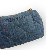 Load image into Gallery viewer, Chanel Classic Mini Rectangle 22P Blue Denim Mood, Gold-tone Hardware
