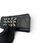 Load image into Gallery viewer, Chanel Python Crystal Beaded Minaudière Evening Clutch
