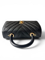 Load image into Gallery viewer, Chanel Coco Handle Mini, Black Caviar Leather Gold-tone Hardware
