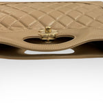 将图片加载到图库查看器，Chanel 31 Mini Shopping Tote Quilted Lambskin Milk Tea/Beige, Gold-Tone Hardware
