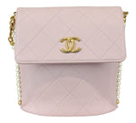 将图片加载到图库查看器，Chanel Calfskin Quilted Pearl Small About Pearls Hobo Bag Light Pink
