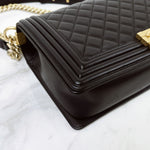 Load image into Gallery viewer, Chanel Leboy New Medium Black Diamond Quilted Lambskin Gold Hardware
