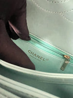 将图片加载到图库查看器，Chanel Trendy CC Small Chevron Sky Blue Lambskin Gold-tone Hardware
