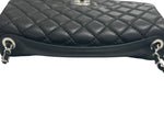将图片加载到图库查看器，Chanel Easy Carry Flap Bag Black Lambskin Silver-tone Hardware
