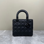 将图片加载到图库查看器，Christian Dior Lady Dior Medium Black Ultramatte
