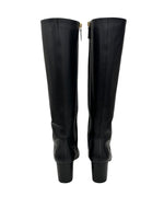 将图片加载到图库查看器，Stuart Weitzman Yuliana 60 Knee-High Zip Boots, Black Nappa Leather, Size US 7B/EU 37.5
