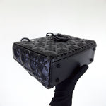 Load image into Gallery viewer, Christian Dior Lady Dior Diamond Motif Black Ultramatte Small
