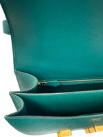Load image into Gallery viewer, Hermes Constance 24	Malachite Epsom 24kt Gold-Plated Hardware Stamp A
