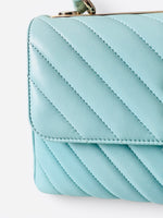 将图片加载到图库查看器，Chanel Trendy CC Small Chevron Sky Blue Lambskin Gold-tone Hardware
