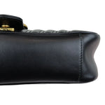 Charger l&#39;image dans la galerie, GUCCI GG Marmont Small Shoulder Calfskin Matelasse Black GHW Small
