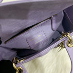 将图片加载到图库查看器，Christian Dior My Lady ABCDior Small Lilac Lambskin, Gold-tone Hardware - Small
