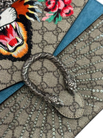 Load image into Gallery viewer, Gucci Dionysus GG Supreme Tiger - Large Crystal Embellished, Silver-tone Hardware
