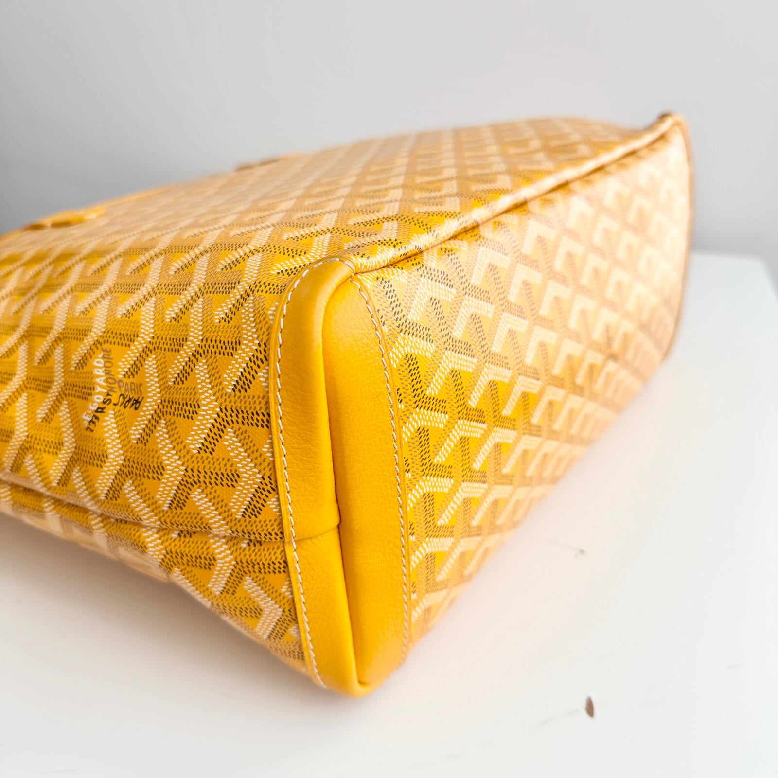 Goyard Artois PM Tote Yellow Goyardine Canvass