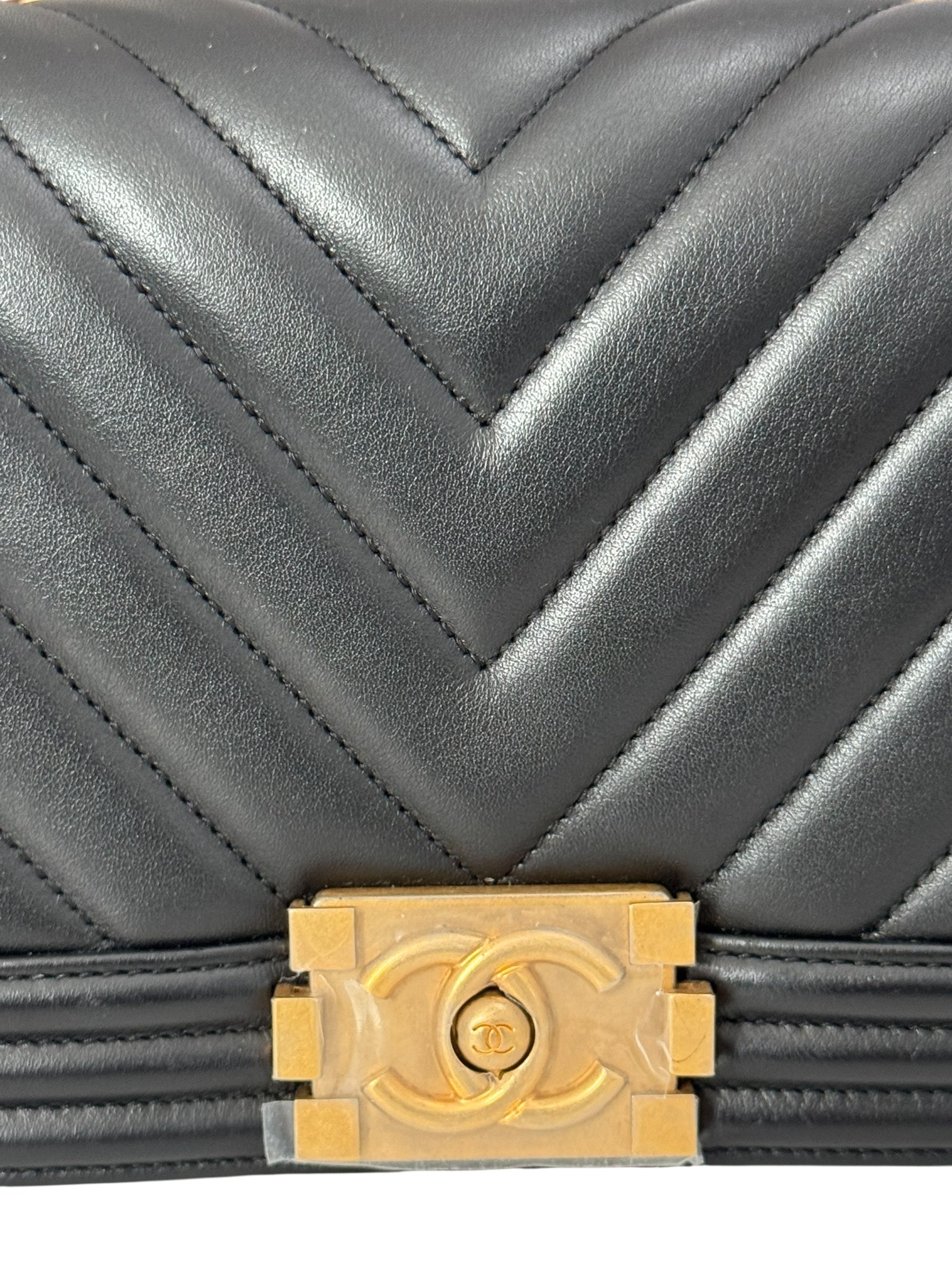 Chanel Leboy Old Medium Black Calfskin Gold-tone Hardware