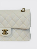 将图片加载到图库查看器，Chanel Timeless Classic Small - Ivory Caviar Gold-tone Hardware
