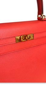 Charger l&#39;image dans la galerie, Hermes Kelly 25 Sellier Epsom Leather 24kt Gold Plated  Hardware
