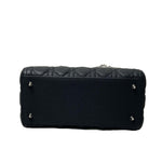 Charger l&#39;image dans la galerie, Christian Dior Lady Dior Medium Black Grained Leather/Caviar Silver-tone Hardware
