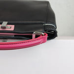 将图片加载到图库查看器，FENDI Peekaboo Iconic Satchel Mini Nappa Colorblock Black SHW
