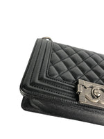 Load image into Gallery viewer, Chanel Leboy Small Quilted Black Caviar / Grained Calfskin, Ruthenium Hardware
