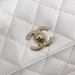 Load image into Gallery viewer, Chanel Coco Handle Mini White Caviar Gold-tone Hardware
