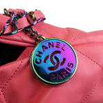 Charger l&#39;image dans la galerie, Chanel22 Handbag Medium Quilted Pink Calfskin, Rainbow Hardware
