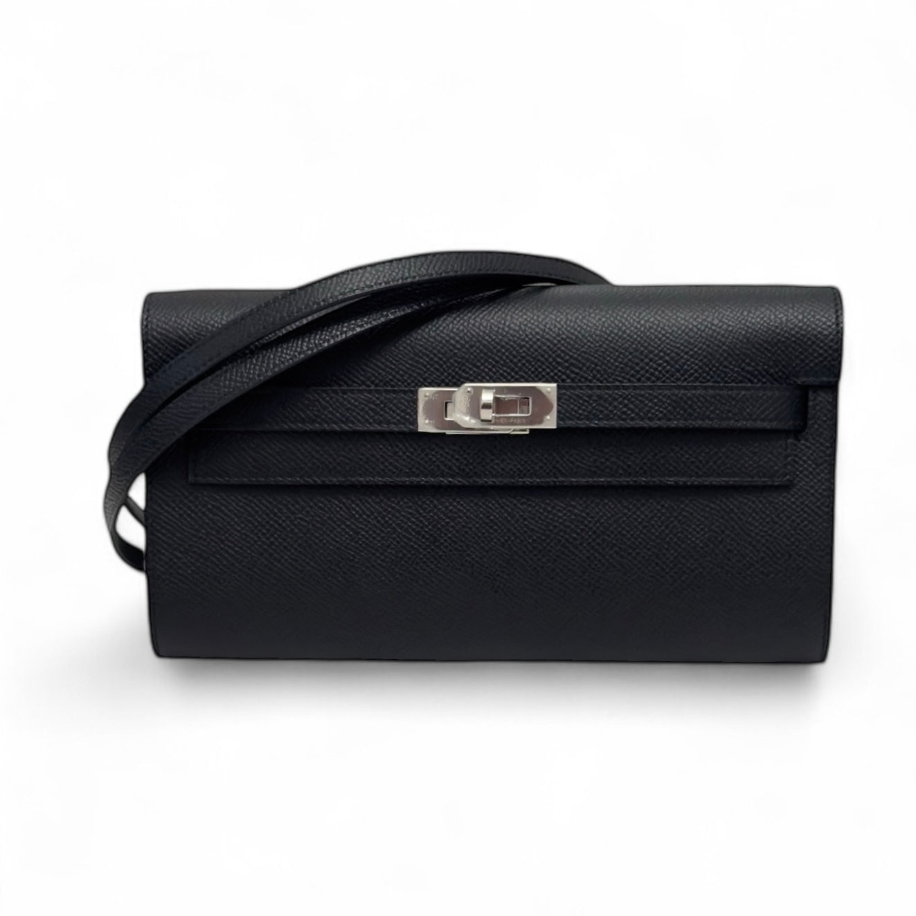 Hermes Kelly To Go Black Epsom Leather Palladium Hardware