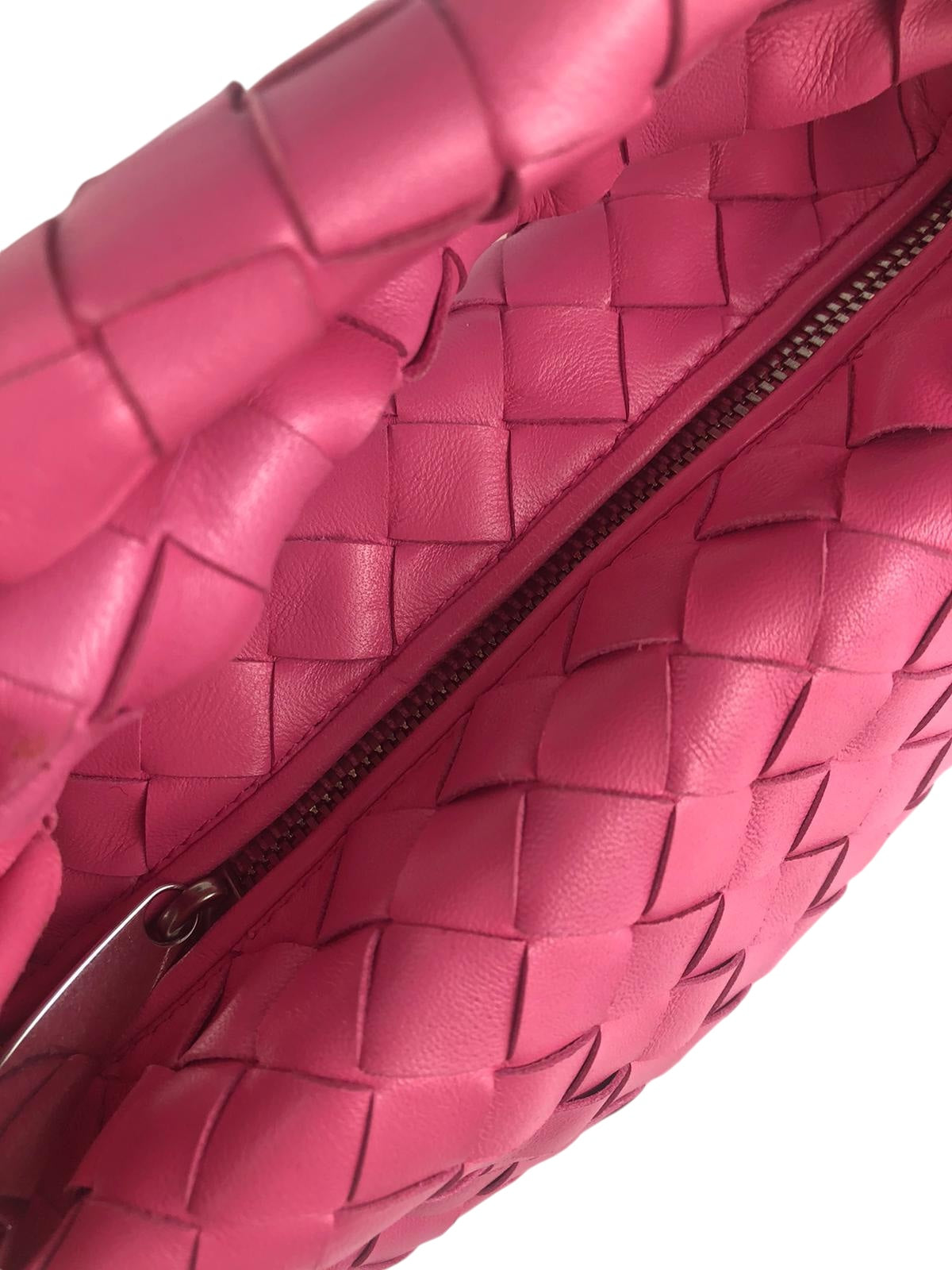 Bottega Veneta Nappa Intrecciato Jodie Mini Raspberry Pink