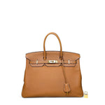 Load image into Gallery viewer, Hermes Birkin 35 Retourne Gold Togo 24kt Plated Gold Hardware
