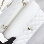 Load image into Gallery viewer, Chanel Timeless Classic Small White Caviar Gold-tone Hardware
