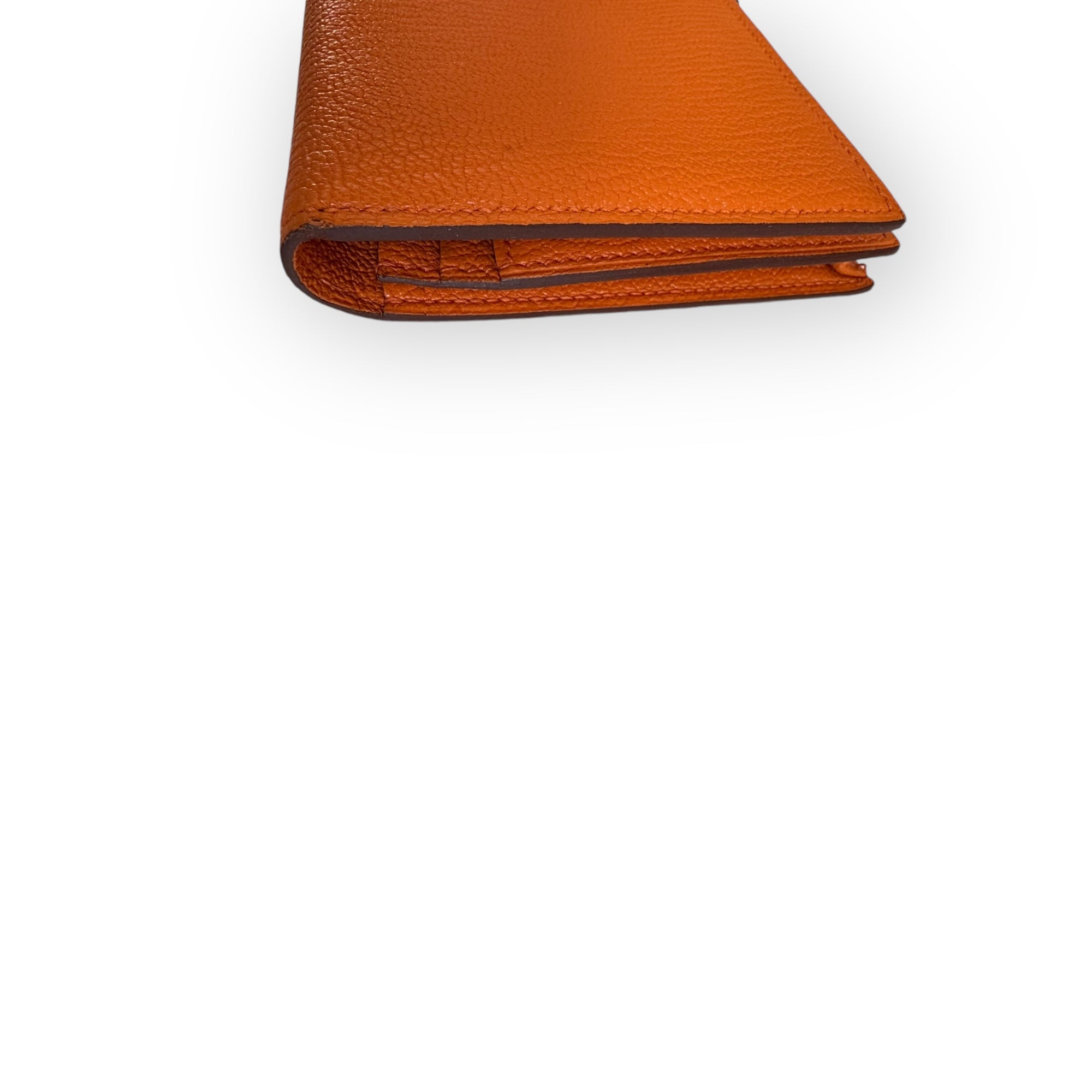 Hermes H Bearn Wallet Orange Chevre Mysore Palladium Hardware