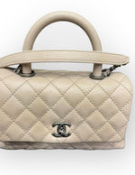 将图片加载到图库查看器，Chanel Coco Handle Small Light Beige Caviar Ruthenium Hardware
