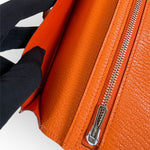 Charger l&#39;image dans la galerie, Hermes H Bearn Wallet Orange Chevre Mysore Palladium Hardware
