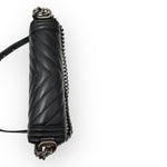 Load image into Gallery viewer, Chanel Leboy Old Medium Black Caviar / Grained Calfskin Leather, Chevron, Ruthenium Hardware
