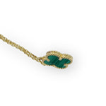 Load image into Gallery viewer, Van Cleef and Arpels VCA Vintage Alhambra 1 Motif Pendant and Necklace, Malachite Yellow Gold
