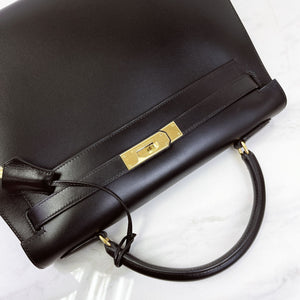 Hermes Kelly 32 Sellier Vintage Box Leather